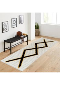 Resim Eliana Home Baskılı, Yıkanabilir Kaymaz Taban Salon Halısı Eli1731 Bej 