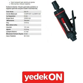 Resim Sappower Havalı Kalıpçı Taşlama 6mm Dg3y 