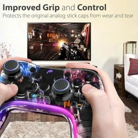 Resim Lidyahan Store [4] Analog Stick Joystick Controller Için Performance Baş Parmak Eklentisi Ps4 | Ps3 | Xbox One | Xbox One S | Xbox 360 | Wii U (Siyah ve Mavi) A1669 