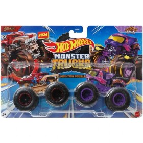 Resim Hot Wheels Monster Trucks 1:64 Güçlü Ikili Arabalar Hotweıler - Scratch Attack FYJ64-HWN66 
