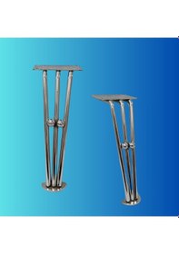 Resim 20 Cm Metal Boncuklu Koltuk Ayağı Mobilya Ayağı Ünite Ayağı Konsol Ayağı Puf Berjer Ayağı Krom 