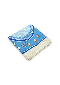 Resim Kumbaralı Oğlumun Çocuk Seccadesi - Tesbih Hediyeli Mavi 