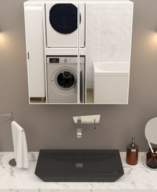 Resim makbulce Lavobo Üstü Aynalı Banyo Dolabı 
