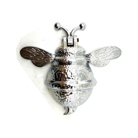 Resim Skygo Antika Tarz Dekoratif Pirinç Arı Kapı Tokmağı, Taktak - Büyük, 163X150MM, Nikel 