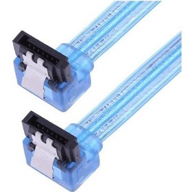 Resim 2 Adet - 50cm Sata 3.0 Data Kablosu - İki Ucu 90 Derece L Tipi Hdd Ssd Bağlantı Kablosu 