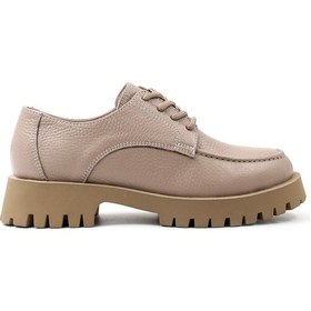 Resim Hakiki Deri Kadın Casual Ayakkabı 581za2841 Vizon 