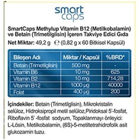Resim Smartcaps Methylup B12 & Betain 