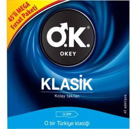 Resim Okey Klasik 45'li Prezervatif Avantaj Paketi 