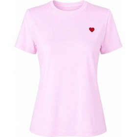 Resim Trender 6746 Kalp Nakış Pembe Kadın T-shirt 26yı40000050 
