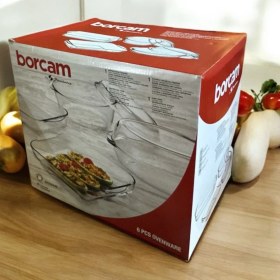 Resim Paşabahçe Borcam Tepsi Tencere Seti -6 Parça Borcam Çeyiz Seti Kutulu 