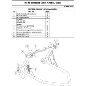 Resim Motosiklet Kaldırma Sehpası Üçel Universal 