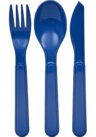 Resim Nurgaz Campout Çatal Kaşık Bıçak Seti 18 Parça Ng 169 Mavi 