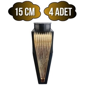 Resim Stil 15cm Plastik Ayak Mobilya Masa Ve Dolap Ayağı 15cm Siyah - Altın 4 Adet Siyah 