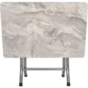 Resim aldagelsin Kahverengi Mermer Desenli Katlanabilir Masa 60x90 