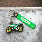 Resim neptünstore Yeşil Motor , Motosiklet Figürlü Racing, Motor 3D Anahtarlık 