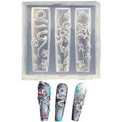 Resim Kendin Yap Reçine Tasarımı İçin Güzel 3d Çiçekli Tırnak Sanatı Silikon Kalıbı Zarif Oyma Çiçek Tırnak Sanatı Aksesuar Kalıbı 