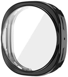 Resim Samsung Galaxy Watch 8 44mm ile Uyumlu Kasa Ve Ekran Koruyucu 360 Tam Koruma Silikon Kılıf (Siyah) 