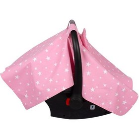 Resim Sevi Bebe Fiyonklu Anakucağı Örtüsü Pembe Yıldız Desen 