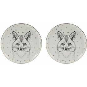 Resim Porland Forest Fox Düz Tabak 20cm 2'li 04lfh000457 