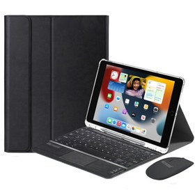 Resim Microcase Ipad 7.nesil 10.2 2019 Bluetooth Touchpad Klavye+mouse+kalem Koymalı Kılıf Bkk11 