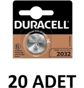 Resim Duracell 20 Adet Özel 2032 Lityum Düğme Pil 3v, (cr2032) 