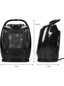 Resim Fanlı Seramik Isıtıcı Siyah, Hızlı ve Güçlü Isıtma Özelliği ile Konfor Sağlar 