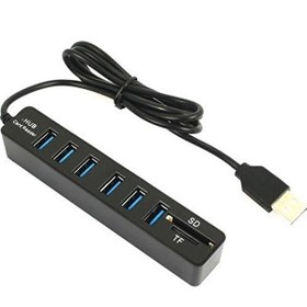 Resim Daytona A4691 USB Hub 6 Port MicroSD TF SD Kart Okuyucu Çoklayıcı 
