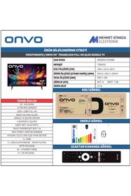 Resim ONVO 43OVF9000FQ 43'' 109 Ekran Uydu Alıcılı Full HD Google QLED TV 