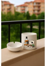 Resim Porselen Baskılı Küllük - Kart 