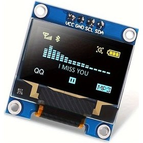 Resim Hightower 3 Adet Oled Ekran Modülü Sarı Mavi 128x64 I2c Arduino 4 Pin Vcc 