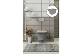 Resim Turkuaz Ibiza Asma Klozet + Klozet Kapağı Renk Mat Gri 