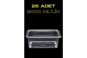 Resim Yok Yok Ambalaj Plastik Sızdırmaz Kap Kullan At Tek Kullanımlık Plastik Kapaklı Kase 2' Li Büyük Boy Set 