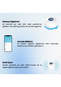 Resim Wifi Su Baskını Sensörü Tuya, Smart Life Uyumlu 