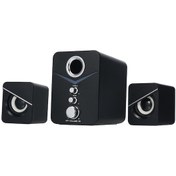 Resim Tenfowee Sada D-221 3'lü Usb Hoparlör Seti - Bilgisayar Ve Telefonlar İçin 3.5mm Bağlantılı, Ortam Aydınlatmalı 