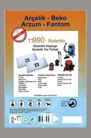 Resim Marketto Fantom ile Uyumlu Universal WD 1800 Süpürge Toz Torbası Bez 20 Adet 