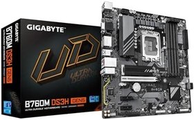 Resim GIGABYTE B760M DS3H LGA1700 DDR5 7600MHz(OC) PCIe 5.0 M.2 NVMe Gigabit LAN mATX Anakart 