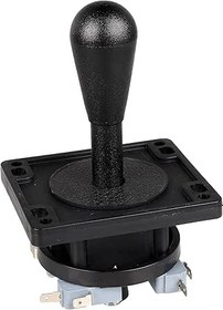 Resim EG STARTS Amerikan Tarzı Arcade Yarışması 2Pin Joystick SİYAH Değiştirilebilir 8 Yollu Çalışma, Eliptik Siyah Kol, Hassas 8 Yollu 187 "(4.8mm) terminal 