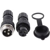 Resim Gx-16 3-Pin Su Geçirmez Mike Konnektör 