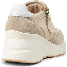 Resim Deery Kadın Hakiki Süet Bej Dolgu Topuk Sneaker - M9147zbejc01 