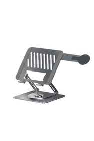 Resim Fibaks Alüminyum Katlanır 40kg Kapasite 360° Laptop iPad Macbook Tablet Standı & Magsafe Telefon Tutucu 