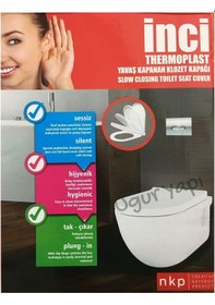 Resim Nkp Amortisörlü Yavaş Kapanır Klozet Kapağı Kolay Montaj 