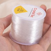 Resim Rulo başına 100 metre Şeffaf elastik ip, yuvarlak elastik kordon çapı 0.5mm-1.5mm seçenekli, takı yapımı için boncuk bağlama hattı olarak kullanılır 