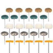 Resim Springsun 25 Parçalı Mini Zımpara Fırça Seti - 2.8mm Şaftlı Parlatma Ve Cilalama Takımı 