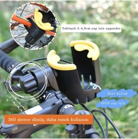 Resim TechTic Bisiklet Bebek Arabası Biberon Bardak Şişe Tutucu ABS Evrensel Dağ Bisikleti Motosiklet 