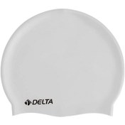 Resim Delta Silikon Bone Deluxe Yüzücü Havuz ve Deniz Bonesi Düz Renk Beyaz 