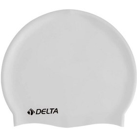 Resim Delta Silikon Bone Deluxe Yüzücü Havuz ve Deniz Bonesi Düz Renk Beyaz 