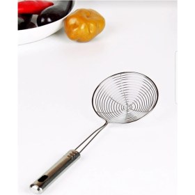 Resim Çelik Yağ Kevgiri Palanmaz Kızartma Kevgiri 16CM 