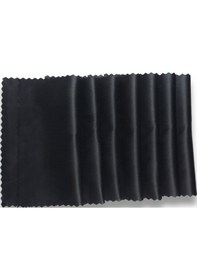 Resim Siyah Renk 100 Adet Mikrofiber Gözlük Temizleme Bezi 