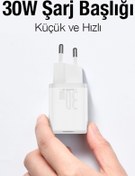 Resim Westus 30w Type-c Girişli Pd Ultra Hızlı Samsung Note 9-s10-s9-s8 Uyumlu Şarj Aleti Adaptör Başlık 