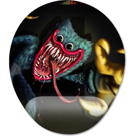 Resim Pixxa Poppy Playtime Bilek Destekli Mousepad Model - 3 Oval 